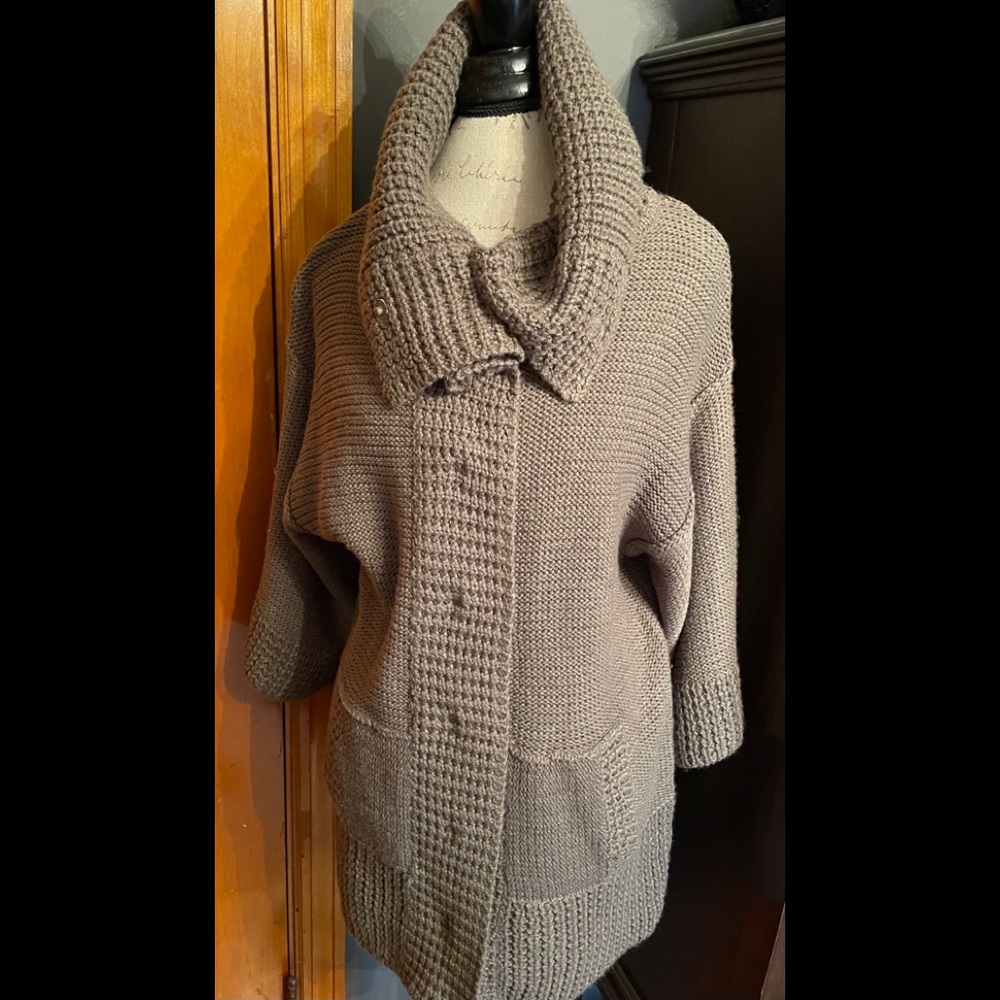 Tally Ho Chunky Funnel Neck Cardigan🖤